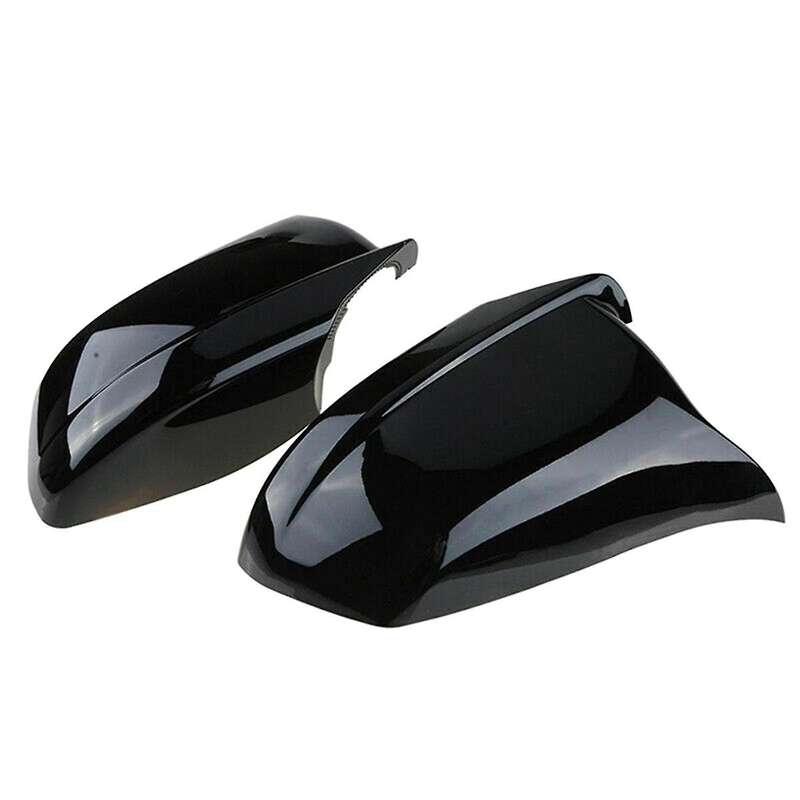 Black for 5 Series F10 F11 2010-2013 Rearview Side Mirror Cover Wing Cap Exterior Door Rear View Tr