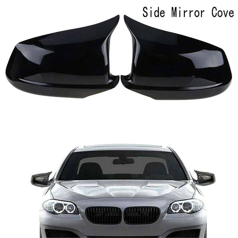 Black for 5 Series F10 F11 2010-2013 Rearview Side Mirror Cover Wing Cap Exterior Door Rear View Tr