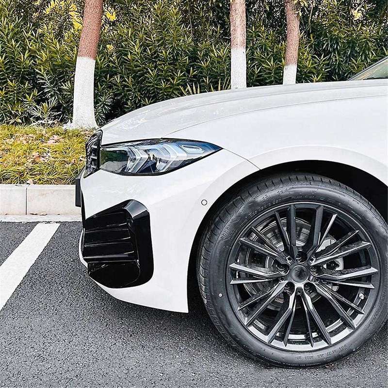 Black for 3 Series G20 G21 2023+ Front Fog Lamp Grille Decorative Cover Stickers Side Canards Split