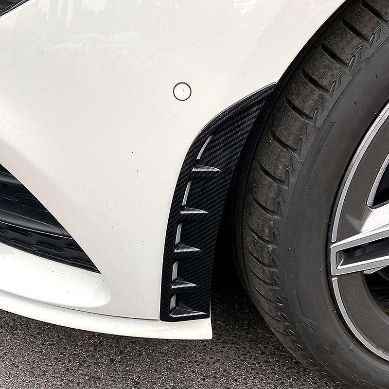 Black Front Bumper Splitter Spoiler Air Inlet Cover Trim Wind Knife Decoration for GLA C118 CLA180/2