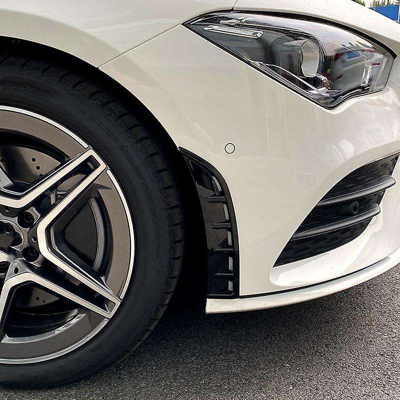 Black Front Bumper Splitter Spoiler Air Inlet Cover Trim Wind Knife Decoration for GLA C118 CLA180/2