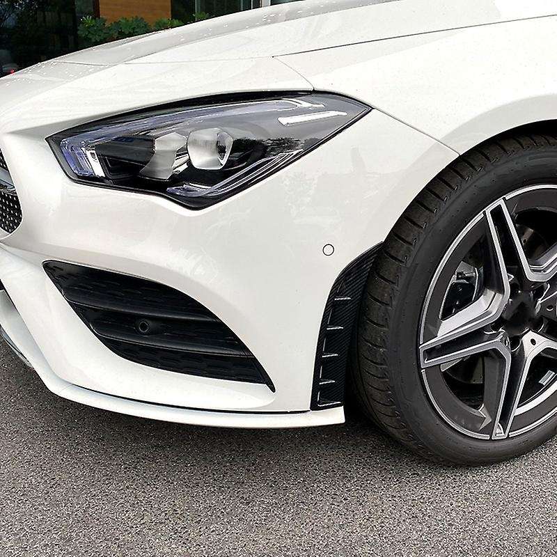 Black Front Bumper Splitter Spoiler Air Inlet Cover Trim Wind Knife Decoration for GLA C118 CLA180/2