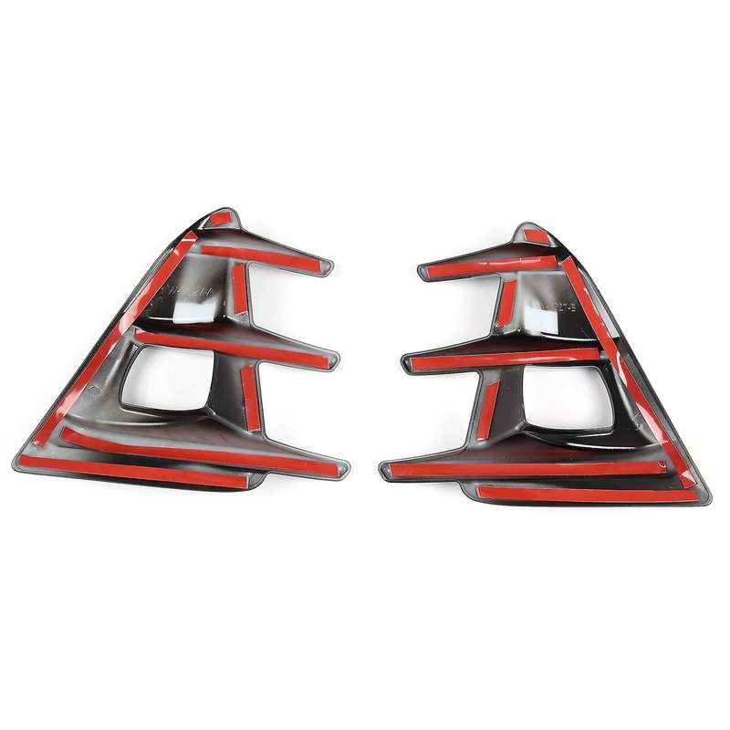 Black Front Fog Light Lamp Decorative Frame Cover Fit for 86 2016-2020 Exterior Accessories