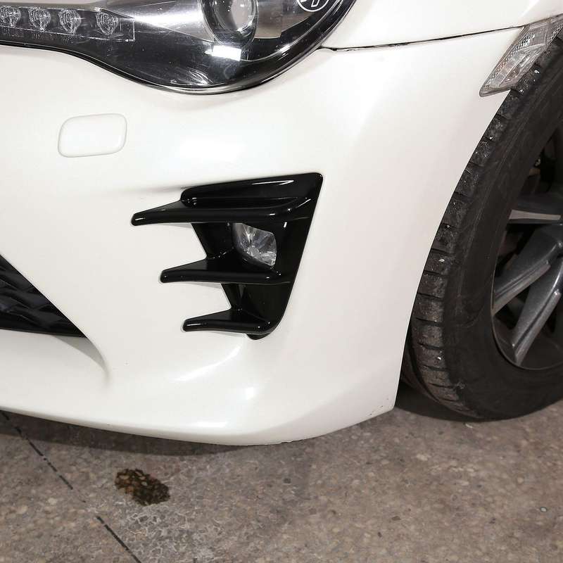 Black Front Fog Light Lamp Decorative Frame Cover Fit for 86 2016-2020 Exterior Accessories