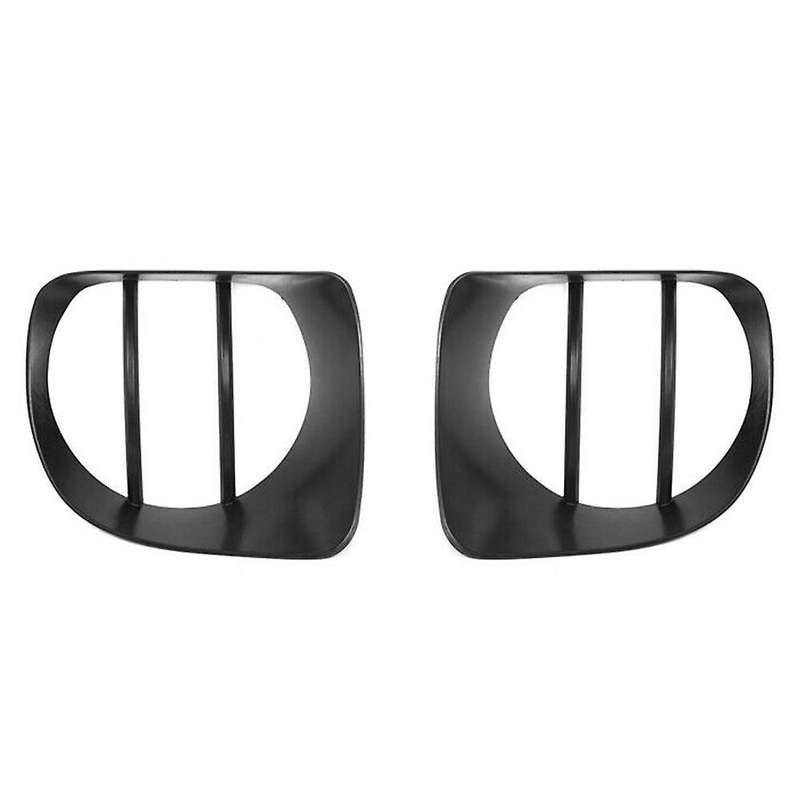 Black Front Light Headlight Lamp Trim Cover Decor for 2019+ 1 Pair