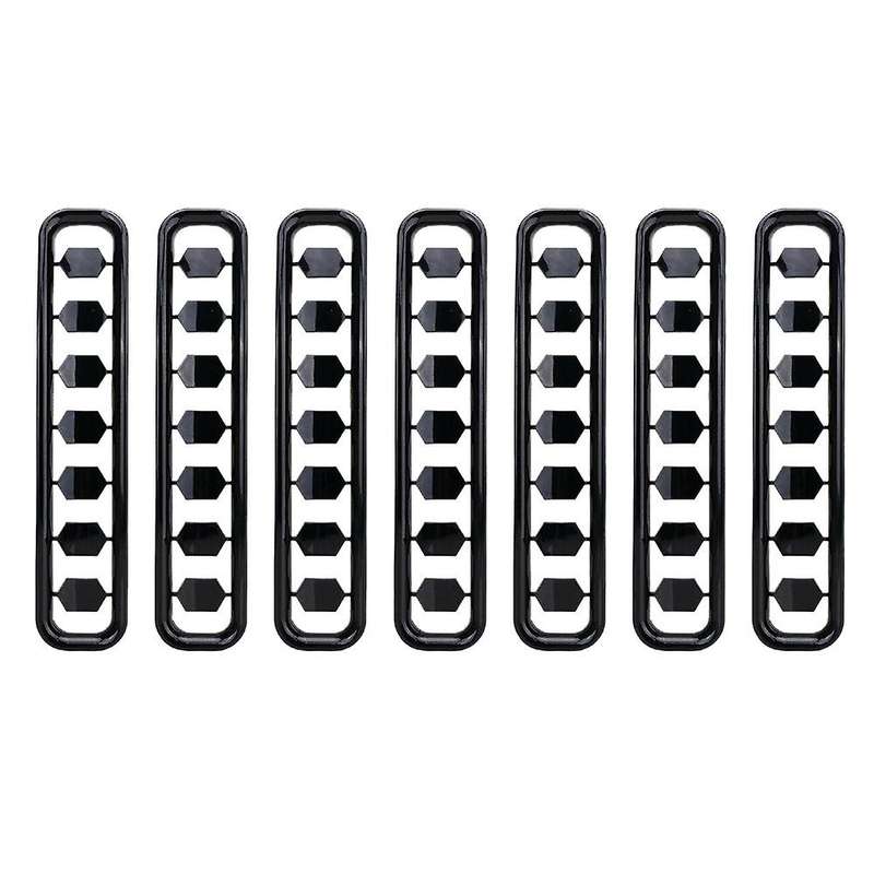Black Front Grille Cover Insert Mesh Grill Shell for TJ 1997-2006