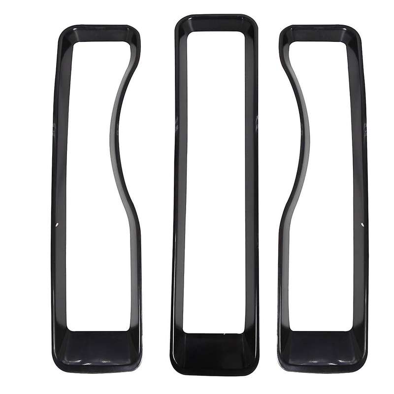 Black Front Grille Frame Headlight Ring Mesh Ring for Wrangler 2018 Exterior Modification