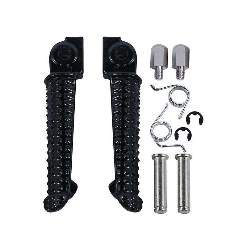Black Front Footrest Foot Pegs Fit for YZF-R6 YZF-R1 YZF R6S 2003-2008