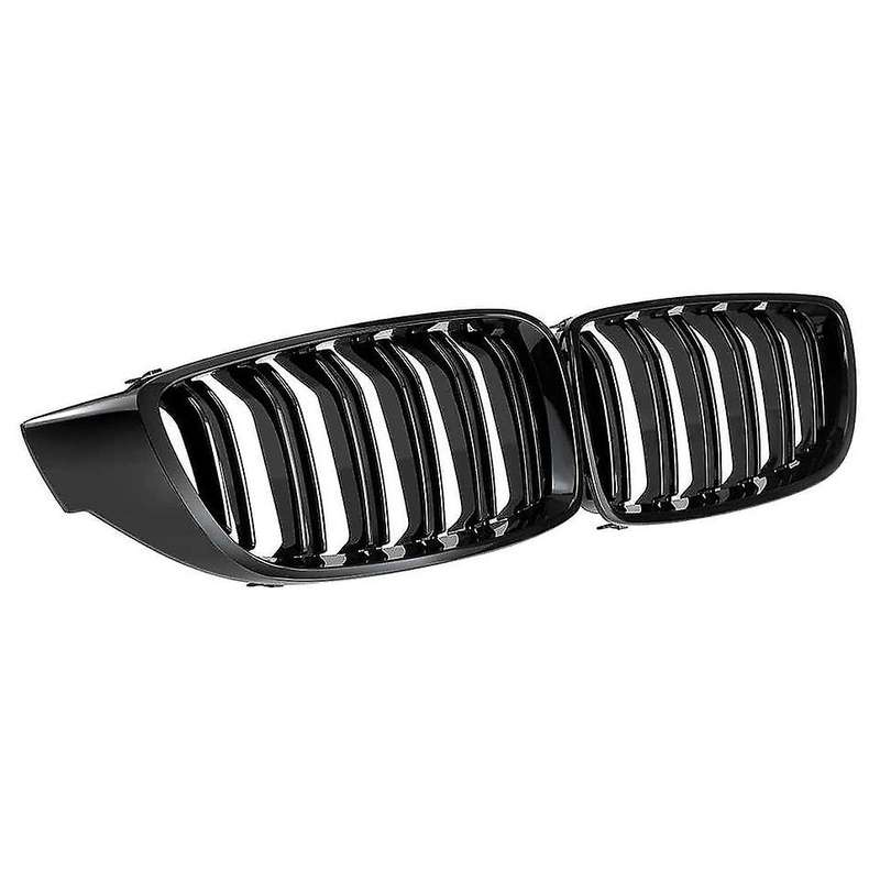Black Front Kidney Grill Double Slat Sport Style Grill Fit for F32 F33 F36 F82 4 Series 2013-2018