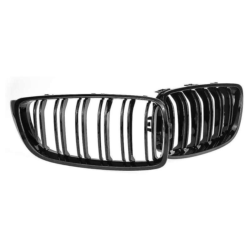 Black Front Kidney Grill Double Slat Sport Style Grill Fit for F32 F33 F36 F82 4 Series 2013-2018