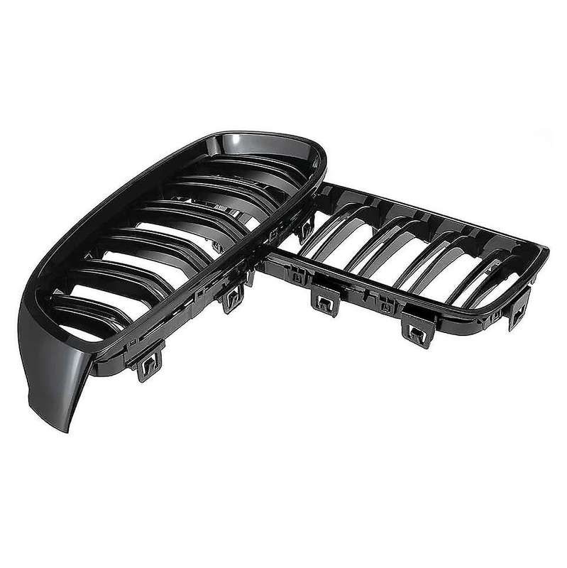 Black Front Kidney Grill Double Slat Sport Style Grill Fit for F32 F33 F36 F82 4 Series 2013-2018
