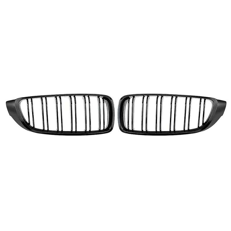 Black Front Kidney Grill Double Slat Sport Style Grill Fit for F32 F33 F36 F82 4 Series 2013-2018
