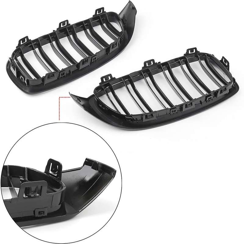 Black Front Kidney Grill Double Slat Sport Style Grill Fit for F32 F33 F36 F82 4 Series 2013-2018