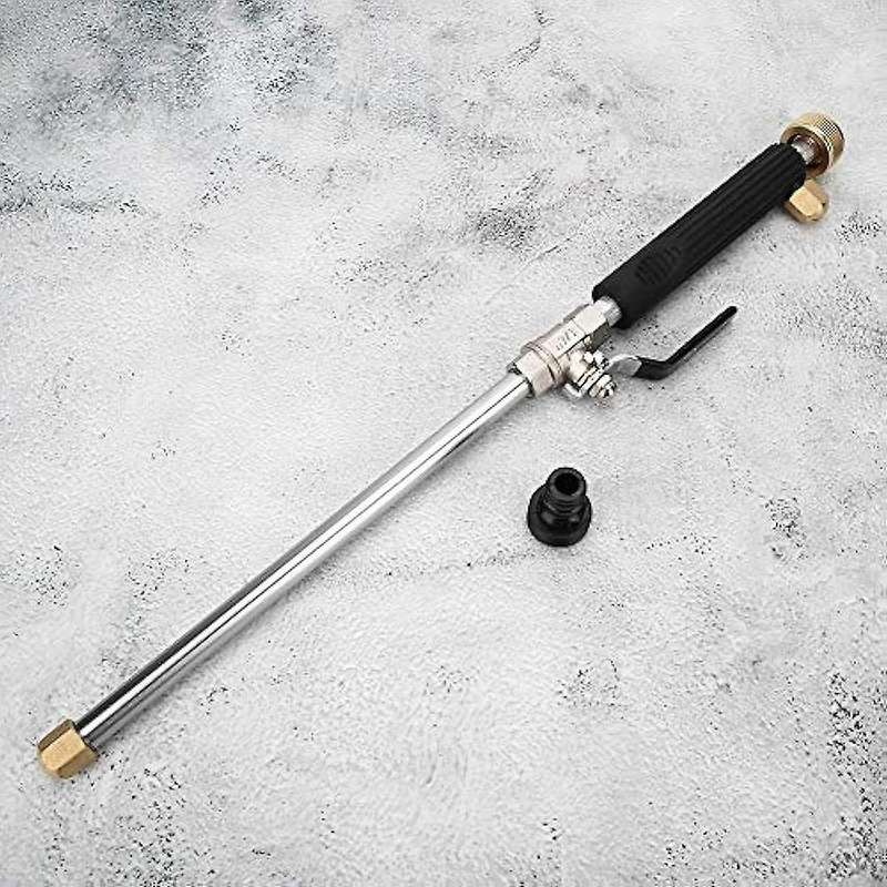 Black Garden Hose Power Washer Upgraded Nozzle, High Pressure Water Tool, Equipped with 2 Different