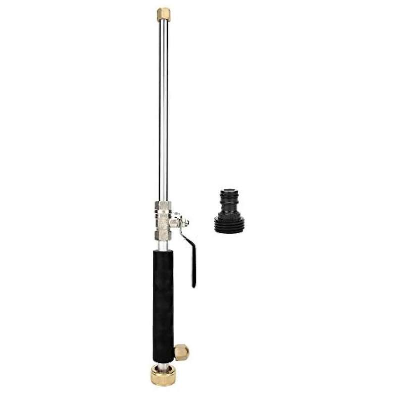 Black Garden Hose Power Washer Upgraded Nozzle, High Pressure Water Tool, Equipped with 2 Different
