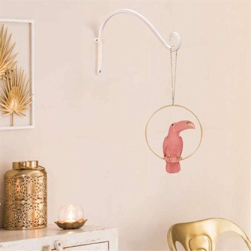 Black Gardening Hook Flower Rack Balcony Garden Hanging Flower Rack Hook Hanging Plant Bracket Wall