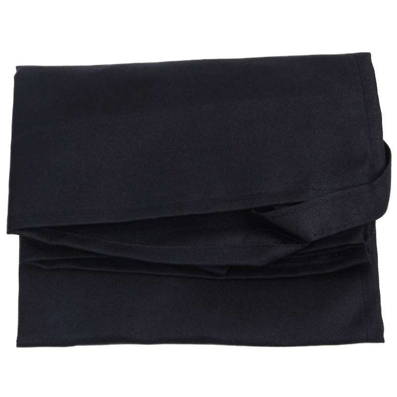 Black Half Apron Ladies Mens Chefs Waiter with 2 Pockets Short Waist