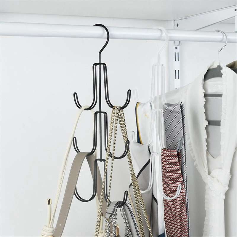 Black Handbag Storage Hanger Metal Rotatable Hook for Organizing and Storing Multifunctional Bag Ti