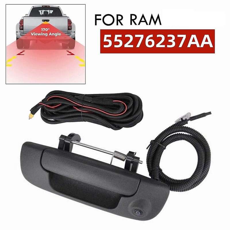Black Handle Rear View Camera Harnes 55276237aa for Ram 1500 2500 3500 2002-2009 Trunk Backup Camera