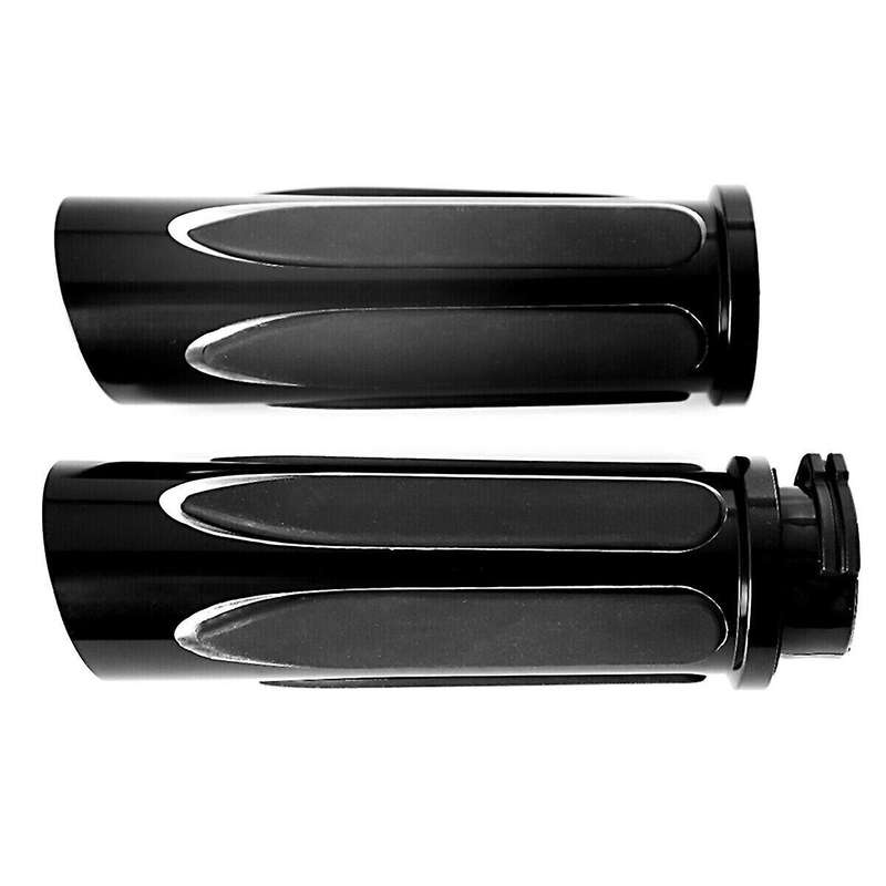 Black Handlebar 1 Inch Hand Grips for Touring Road Street Glide Softail