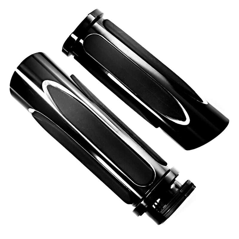 Black Handlebar 1 Inch Hand Grips for Touring Road Street Glide Softail