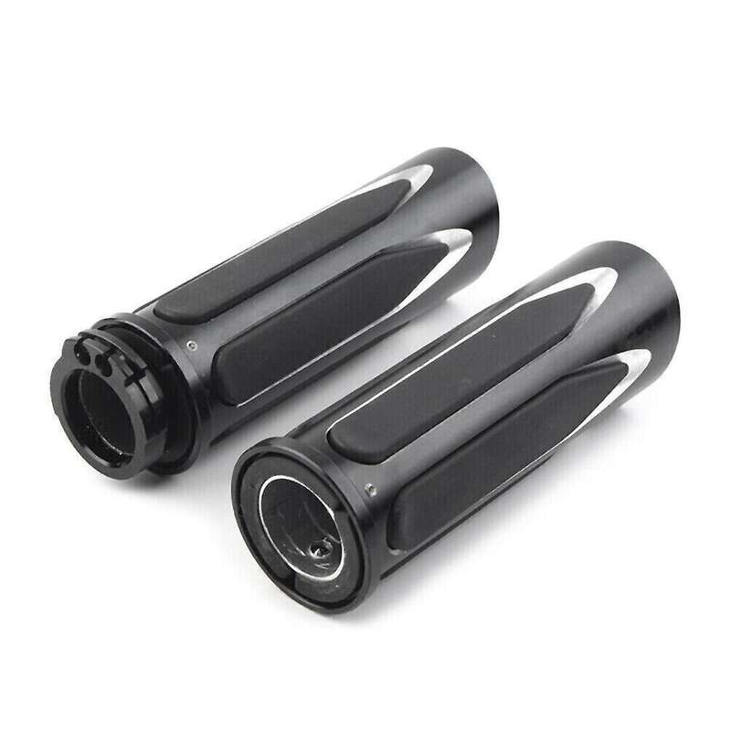 Black Handlebar 1 Inch Hand Grips for Touring Road Street Glide Softail
