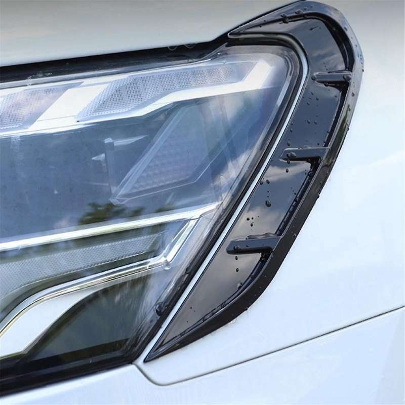 Black Headlight Eyebrow Cover Fog Light Wind Knife Trim for - A3 A3L 2021 2022