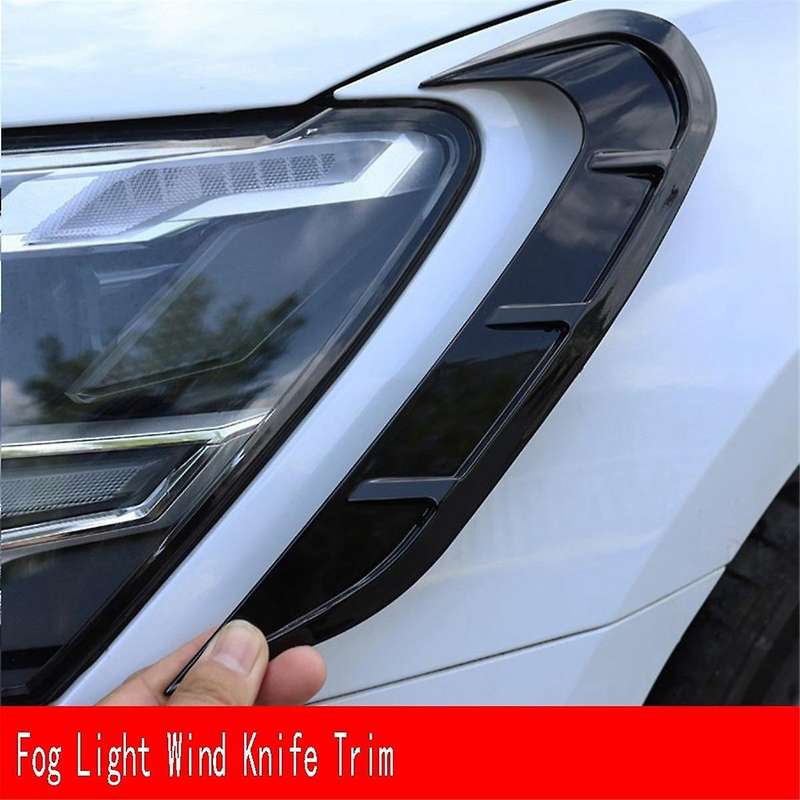 Black Headlight Eyebrow Cover Fog Light Wind Knife Trim for - A3 A3L 2021 2022