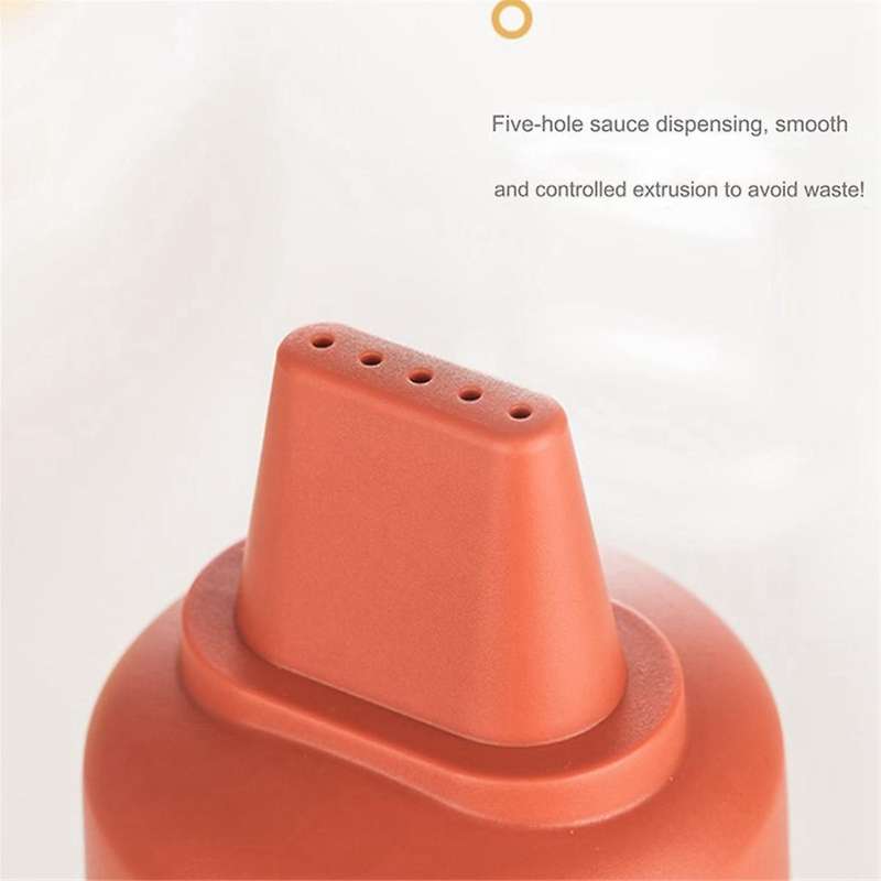Black Ketchup Squeeze Bottle Salad Container with Leak-Proof Cap Portable Sauce Storage Boxes