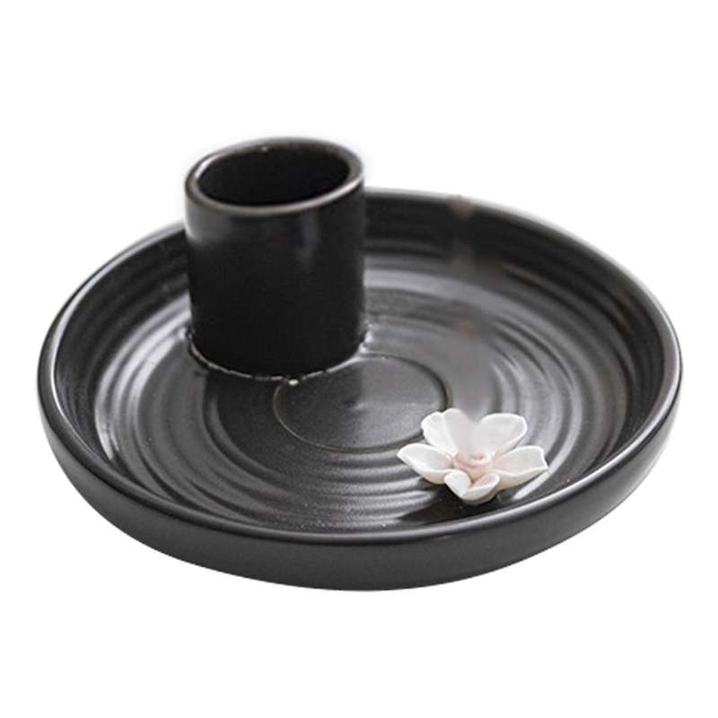 Black Icense Holder,ceramic Incense Holder,scent Wood Stand, Simple,modern Terracotta Incense Burner