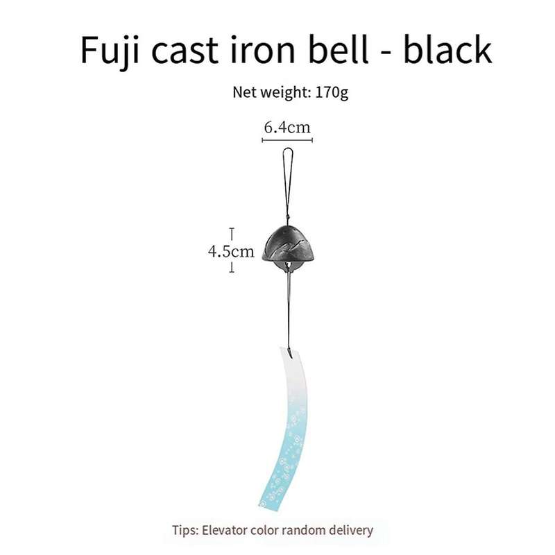 Black Japanese Wind Chime Southern Cast Iron Rock Wind Chime Beautiful Home Charm Chime