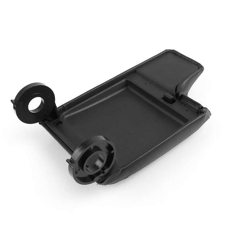 Black Leather Armrest Center Console Lid Cover for E46 3 Series 1998-2006 Black