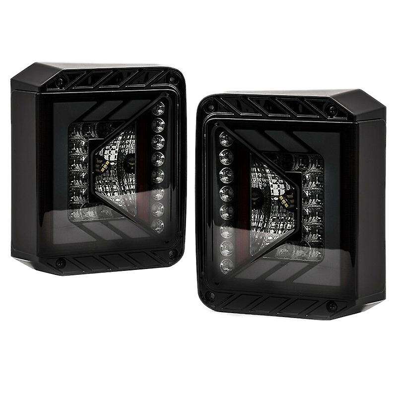 Black LED Tail Light with Smoke Lens for JK JKU 2007 - 2018