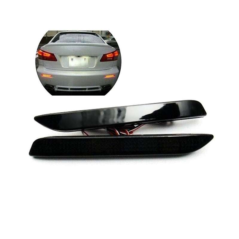 Black Lens Bumper Reflector Brake Rear Bar Light Rear Tail Light Turn Signal LED Car for for 8192008