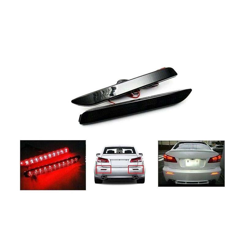 Black Lens Bumper Reflector Brake Rear Bar Light Rear Tail Light Turn Signal LED Car for for 8192008