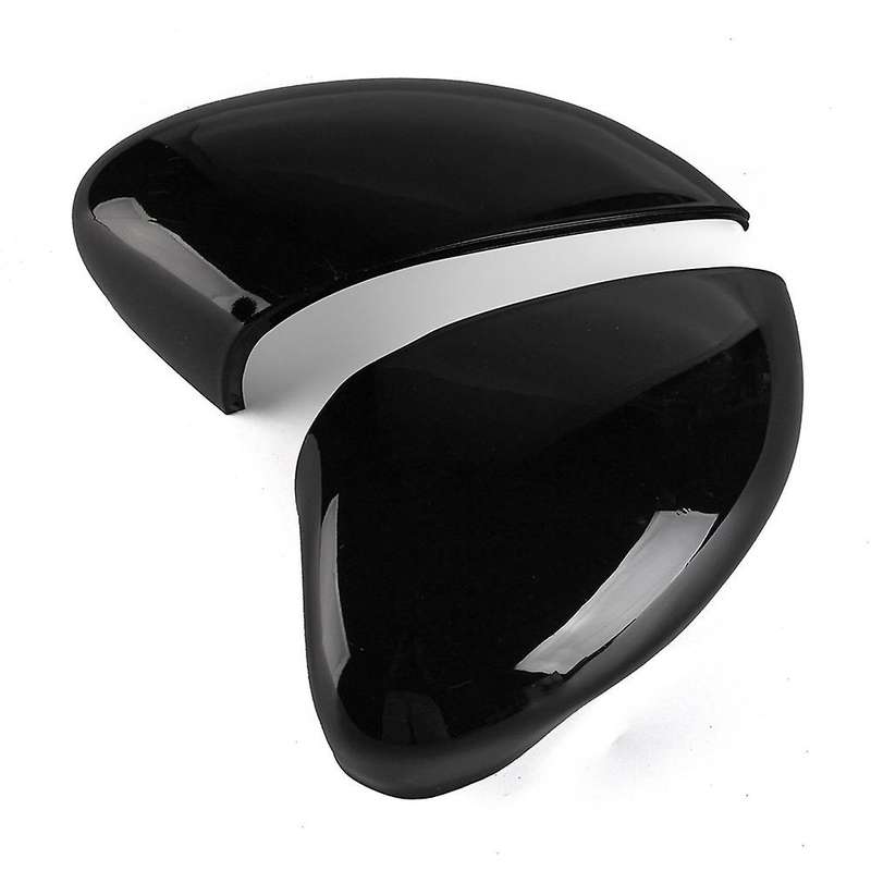 Black Left & Right Rear View Mirror Cover Side Wing Mirror Cover Cap for Fiesta 2009-2015 1594546 8A