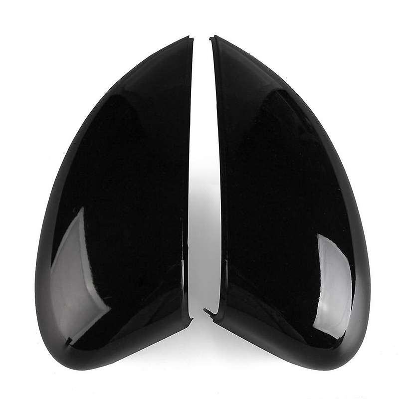 Black Left & Right Rear View Mirror Cover Side Wing Mirror Cover Cap for Fiesta 2009-2015 1594546 8A