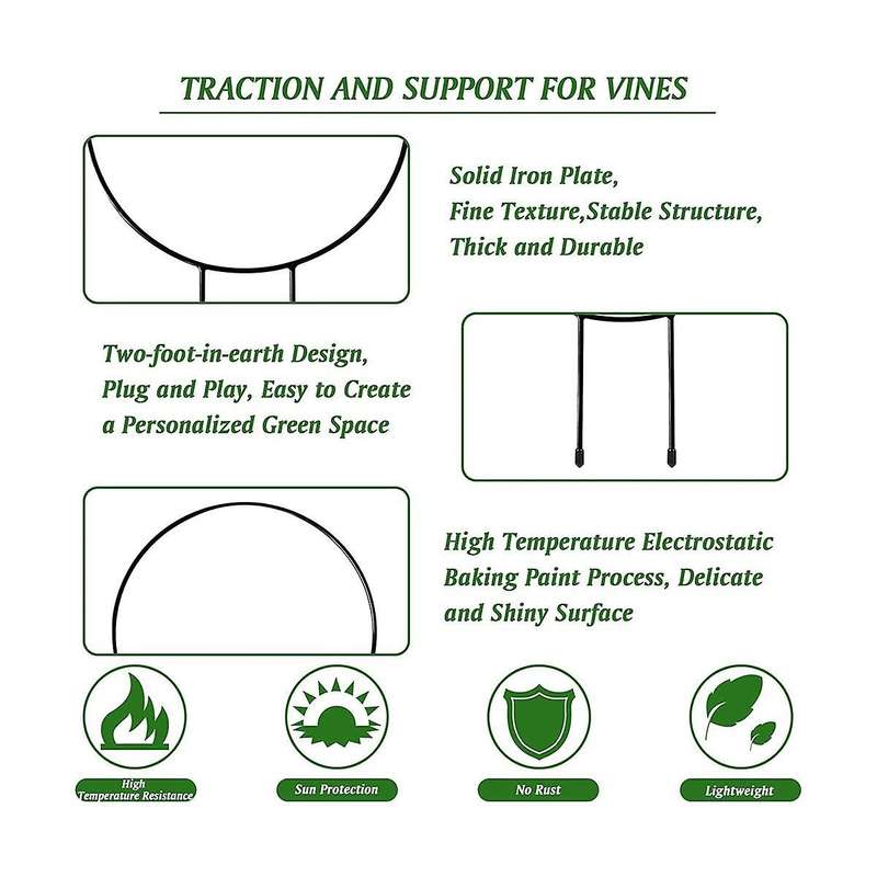 Black Metal Plant Trellis for Climbing Plants- Iron Trellis Plant Vine Stem Support Wire, Plants Cl