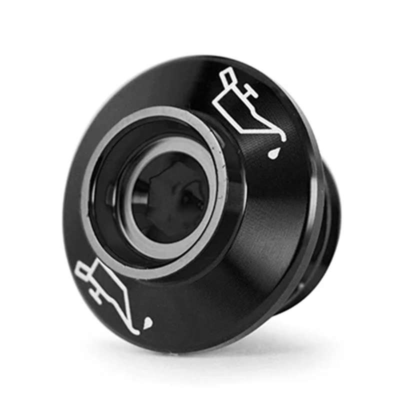 Black Motorcycle Engine Oil Filler Plug Cover Engine Cover Oil Screw Oil Inlet Cover Screw for