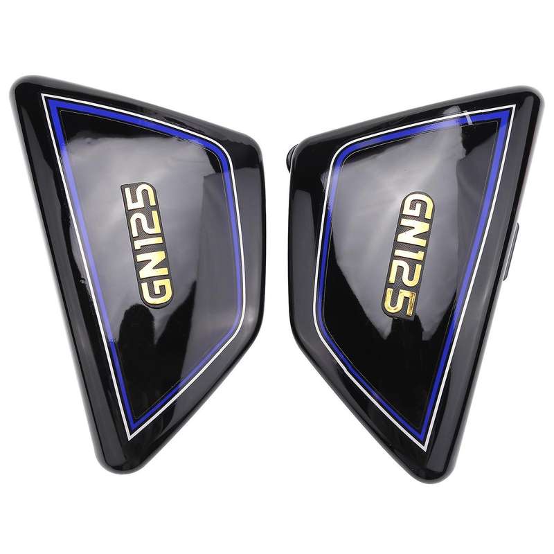 Black Motorcycle Battery Side Cover Frame Side Covers Panels for Suzuki Gn125 Gn 125
