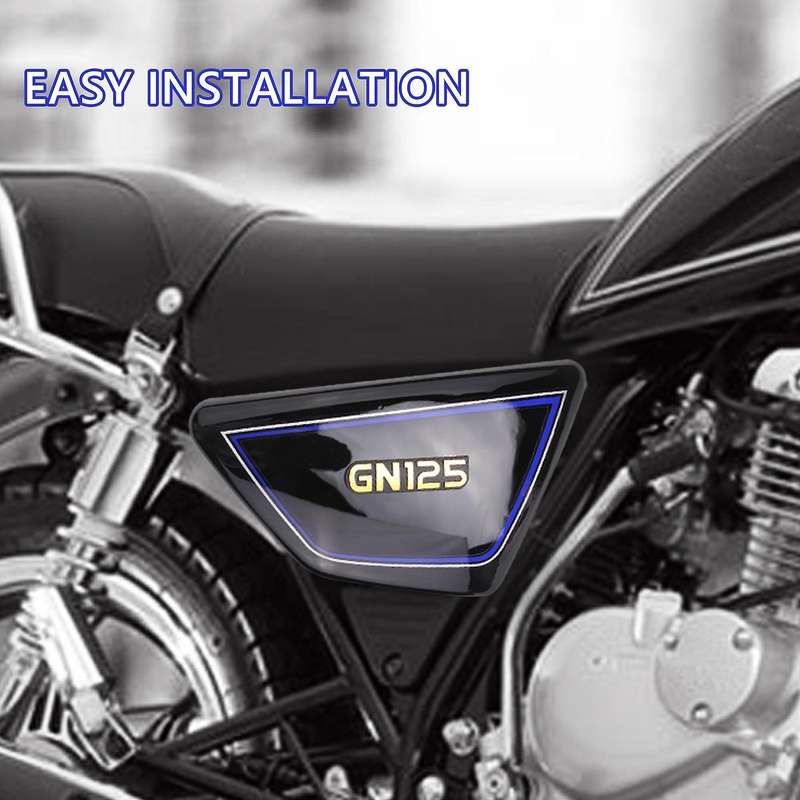 Black Motorcycle Battery Side Cover Frame Side Covers Panels for Suzuki Gn125 Gn 125