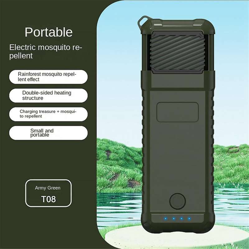 Black Mosquito Repeller Portable Handheld Mosquito Repeller Lithium Battery Heated Electric Mosquito