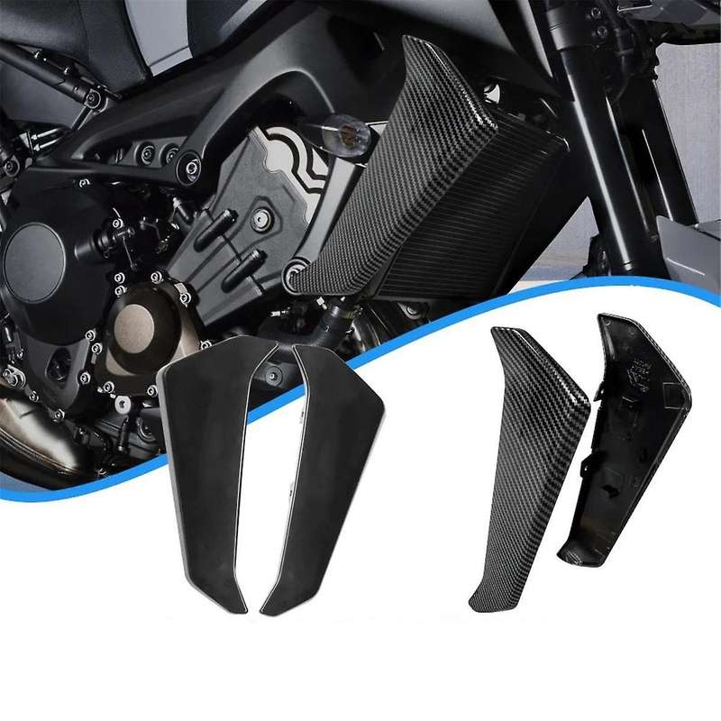 Black Motorcycle Radiator Side Panels Protector Cover Fairing for Mt09 Mt-09 Mt 09 2017-2020