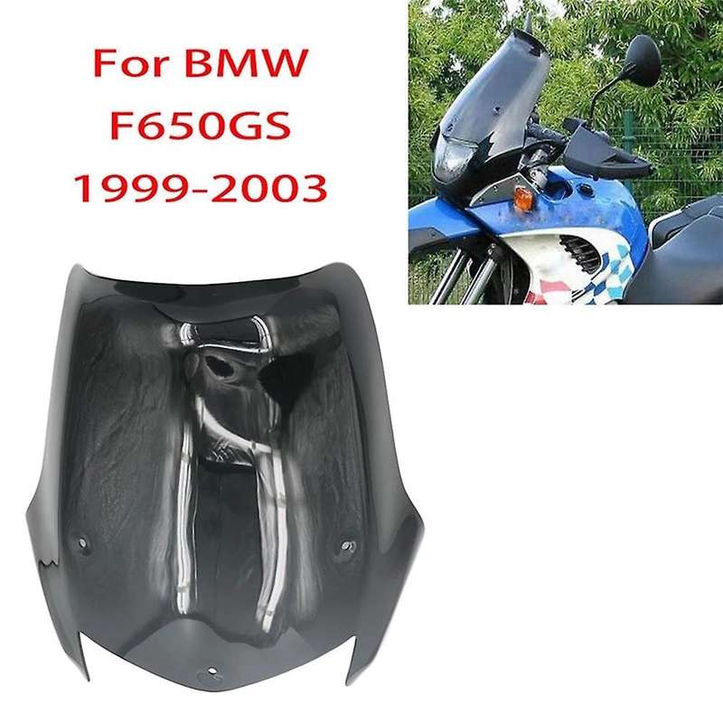 Black Motorcycle Windshield Wind Screen Wind Screens Deflectors for- F650 F 650 GS 1999-2003