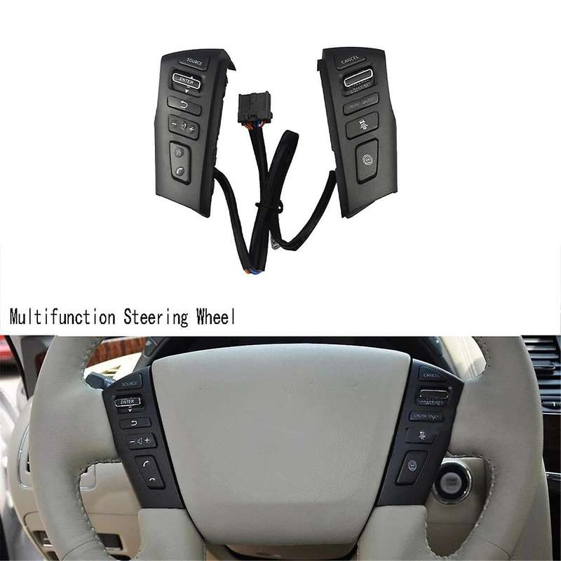 Black Multifunction Steering Wheel Switch Telephone Volume Bluetooth Cruise Control Button for Patro