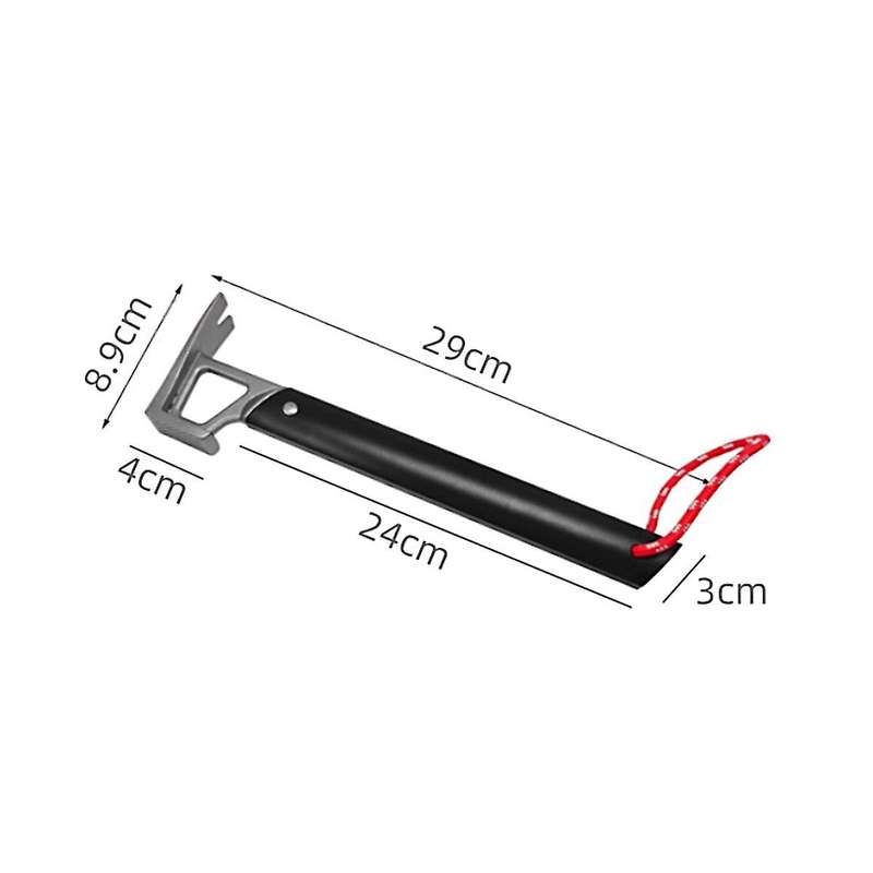 Black Multifunctional Hammer Aluminum Alloy Handle Stainless Steel Hammer Camping Tent Canopy Nail P