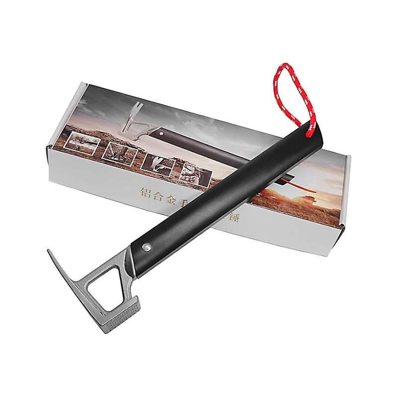 Black Multifunctional Hammer Aluminum Alloy Handle Stainless Steel Hammer Camping Tent Canopy Nail P