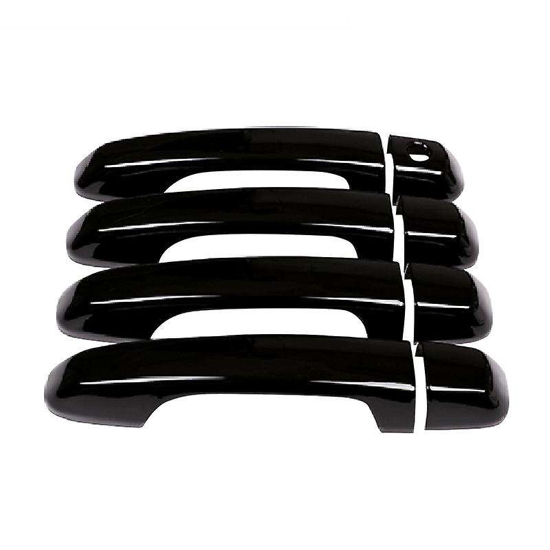 Black Outer Door Handle Sticker Cover Trim Fit for Land Cruiser Prado 2018