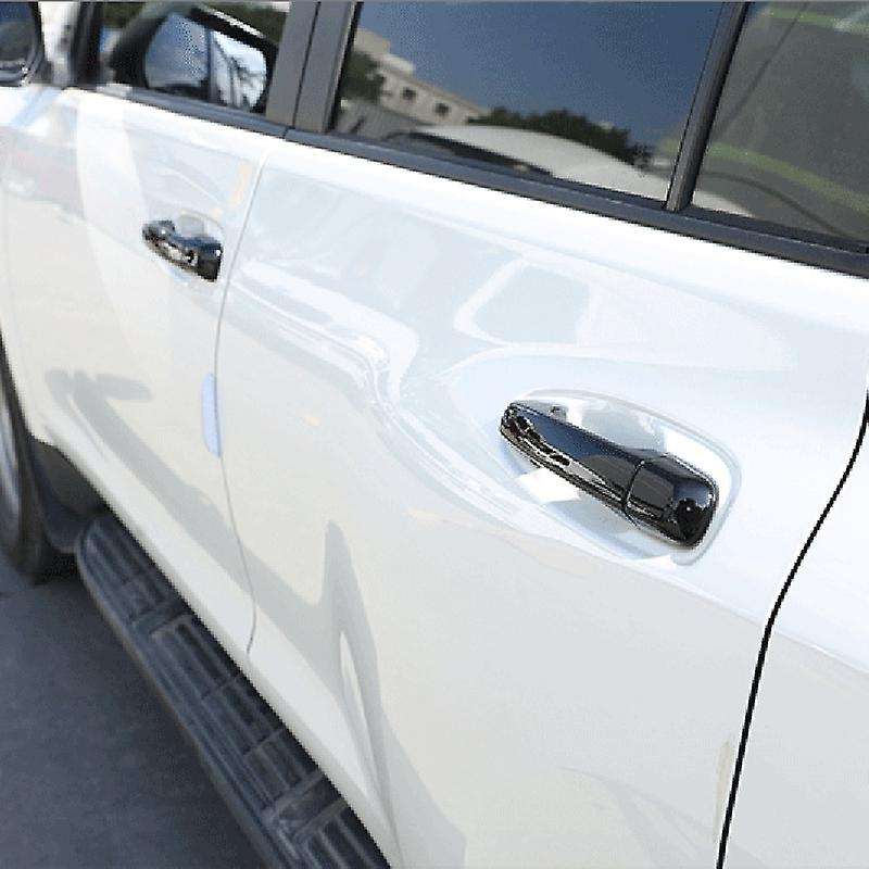 Black Outer Door Handle Sticker Cover Trim Fit for Land Cruiser Prado 2018