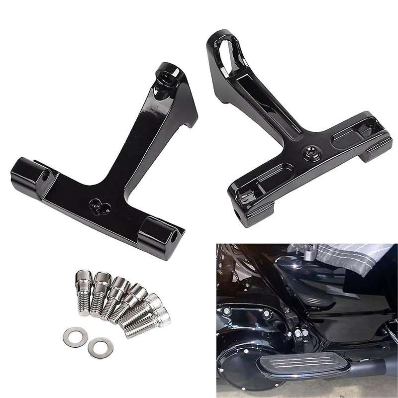 Black Passenger Floorboard Mount Bracket for Street Glide Road FLHR